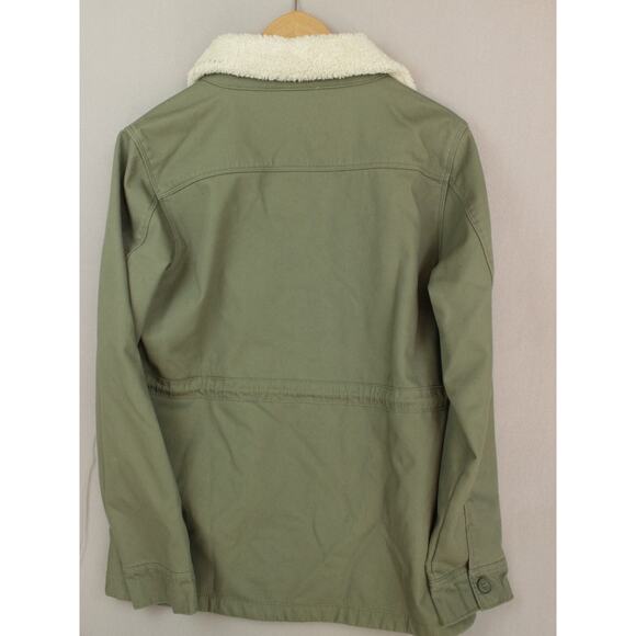 Hang Ten Women's Medium Coat Jacket Cotton Pockets Fleece Lined Buttoned - Picture 3 of 8